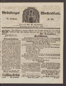 Grünberger Wochenblatt, No. 102. (23. Dezember 1858)