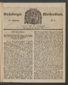 Grünberger Wochenblatt, No. 5. (17. Januar 1859)