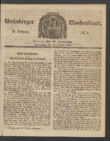 Grünberger Wochenblatt, No. 8. (27. Januar 1859)