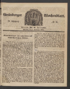 Grünberger Wochenblatt, No. 11. (7. Februar 1859)