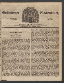 Grünberger Wochenblatt, No. 13. (14. Februar 1859)