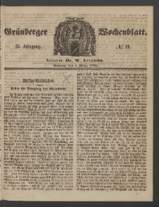 Grünberger Wochenblatt, No. 19. (7. März 1859)