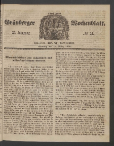 Grünberger Wochenblatt, No. 21. (14. März 1859)