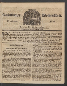 Grünberger Wochenblatt, No. 26. (31. März 1859)