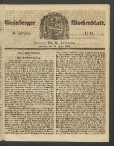 Gr&uuml;nberger Wochenblatt, No. 49. (20. Juni 1859)
