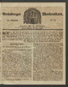 Grünberger Wochenblatt, No. 52. (30. Juni 1859)