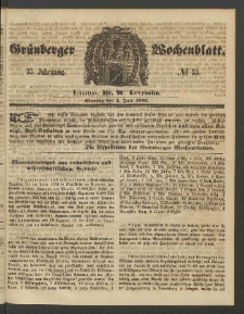 Gr&uuml;nberger Wochenblatt, No. 53. (4. Juli 1859)