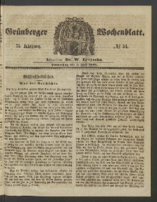 Grünberger Wochenblatt, No. 54. (7. Juli 1859)