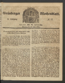 Grünberger Wochenblatt, No. 57. (18. Juli 1859)