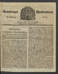 Grünberger Wochenblatt, No. 65. (15. August 1859)