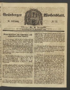 Grünberger Wochenblatt, No. 72. (8. September 1859)