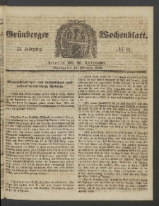 Grünberger Wochenblatt, No. 81. (10. Oktober 1859)