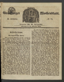 Grünberger Wochenblatt, No. 85. (24. Oktober 1859)