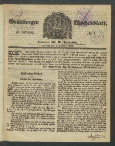 Grünberger Wochenblatt, No. 1. (2. Januar 1860)