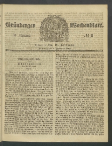 Grünberger Wochenblatt, No. 11. (6. Februar 1860)