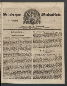 Grünberger Wochenblatt, No. 31. (16. April 1860)
