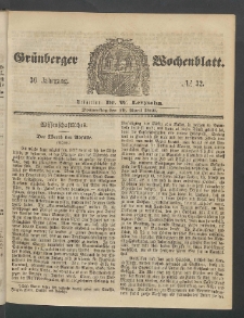 Grünberger Wochenblatt, No. 32. (19. April 1860)
