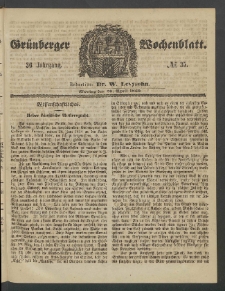 Grünberger Wochenblatt, No. 35. (30. April 1860)