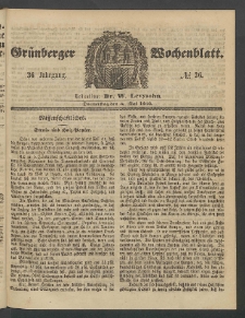 Grünberger Wochenblatt, No. 36. (3. Mai 1860)