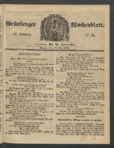 Grünberger Wochenblatt, No. 39. (14. Mai 1860)