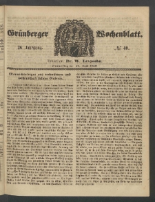 Grünberger Wochenblatt, No. 40. (17. Mai 1860)