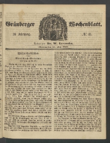 Grünberger Wochenblatt, No. 41. (21. Mai 1860)