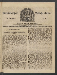 Grünberger Wochenblatt, No. 60. (26. Juli 1860)