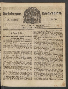 Grünberger Wochenblatt, No. 81. (8. Oktober 1860)