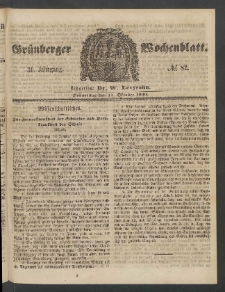 Grünberger Wochenblatt, No. 82. (11. Oktober 1860)