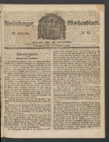 Grünberger Wochenblatt, No. 84. (18. Oktober 1860)