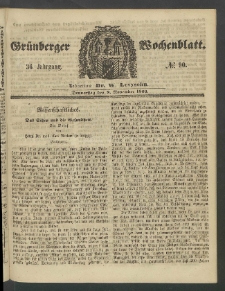 Grünberger Wochenblatt, No. 90. (8. November 1860)