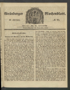 Grünberger Wochenblatt, No. 92. (15. November 1860)