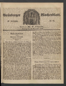 Grünberger Wochenblatt, No. 95. (26. November 1860)