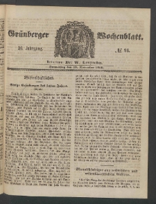 Grünberger Wochenblatt, No. 96. (29. November 1860)