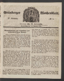 Grünberger Wochenblatt, No. 5. (17. Januar 1861)