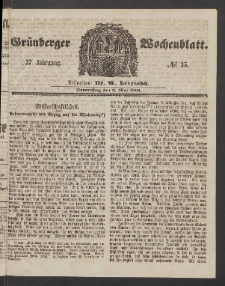 Grünberger Wochenblatt, No. 35. (2. Mai 1861)