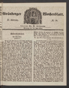 Grünberger Wochenblatt, No. 56. (15. Juli 1861)