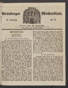 Grünberger Wochenblatt, No. 57. (18. Juli 1861)