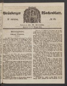 Grünberger Wochenblatt, No. 62. (5. August 1861)