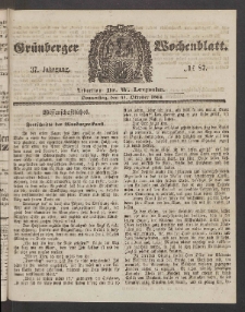 Grünberger Wochenblatt, No. 87. (31. Oktober 1861)