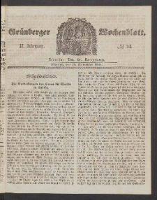 Grünberger Wochenblatt, No. 94. (25. November 1861)