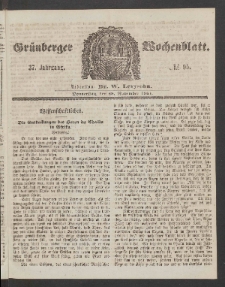 Grünberger Wochenblatt, No. 95. (28. November 1861)