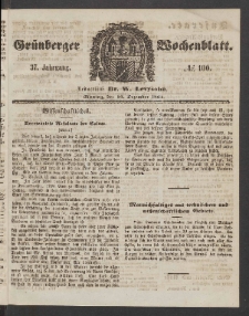 Grünberger Wochenblatt, No. 100. (16. Dezember 1861)