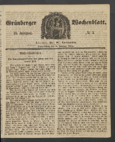 Grünberger Wochenblatt, No. 3. (9. Januar 1862)