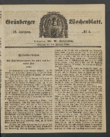 Grünberger Wochenblatt, No. 4. (13. Januar 1862)