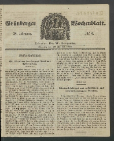 Grünberger Wochenblatt, No. 6. (20. Januar 1862)