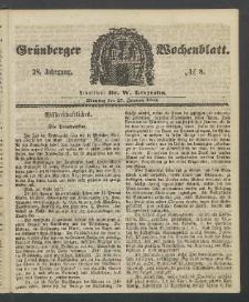 Grünberger Wochenblatt, No. 8. (27. Januar 1862)