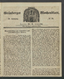 Grünberger Wochenblatt, No. 10. (3. Februar 1862)