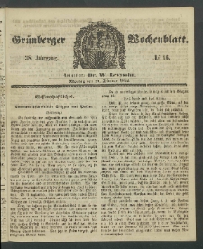 Gr&uuml;nberger Wochenblatt, No. 16. (24. Februar 1862)