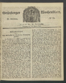 Grünberger Wochenblatt, No. 24. (24. März 1862)
